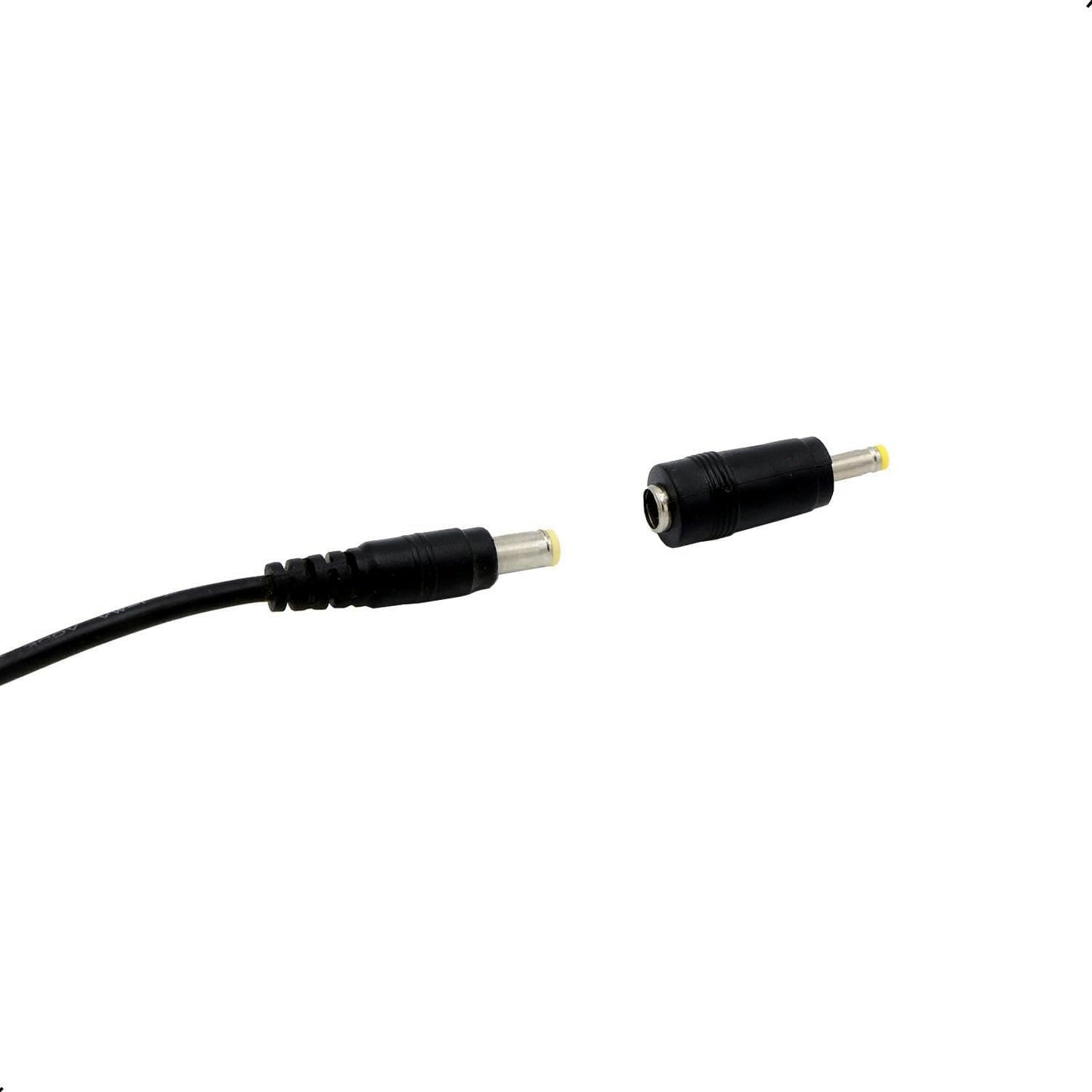 ZXUEZHENG 6Pcs DC Power Connector 5.5x2.1mm Female Jack to 4.0x1.7mm Male Adapter Barrel Connector,Yellow