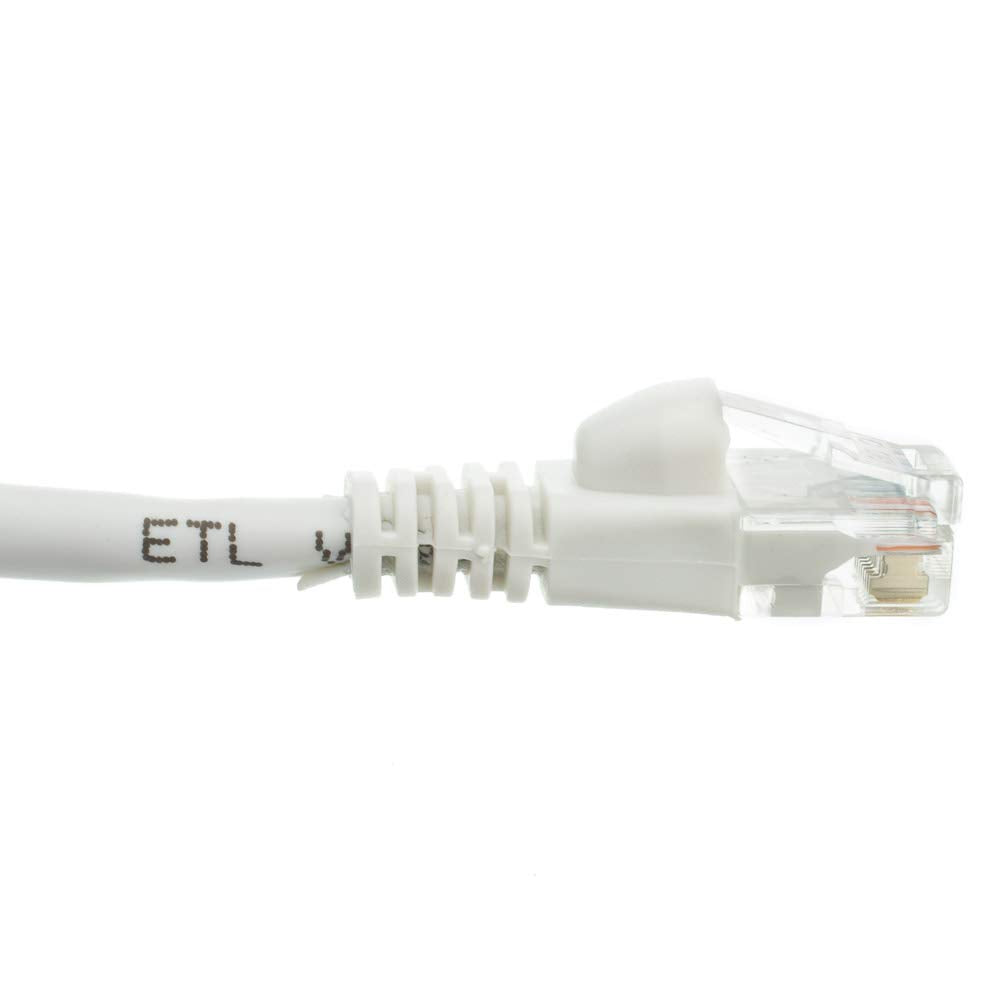 CableWholesale Cat6a UTP Ethernet Cable, 10 Gigabit, 500MHz, 100 ft, White