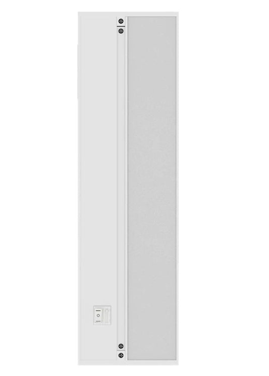 katerra inc. 18 Inch Hardwire/Linkable Under Cabinet LED Light White, 120VAC, 60Hz, 84mA, 9W, 600 Lumens, 2700K Warm White, 90 CRI, Contractor