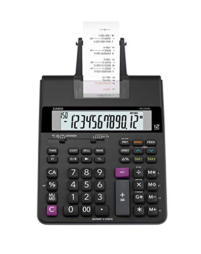 Casio HR-200RC - Desktop Printing Calculator with Dual-Color Print & 150-Step Check | Cost/Sell/Margin, Tax & Calendar | New Version of HR-150TM |