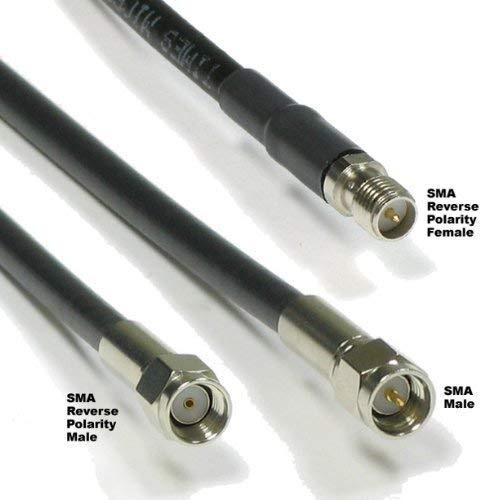 MPD Digital I LMR®400 Coaxial Cable IN Male to RP-SMA Male Connectors I Low Loss RF Coax I Jumper, CB, Ham Radio, Transmitters, Antenna I 3 FT