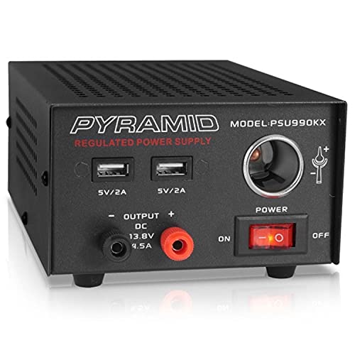 Universal Compact Bench Power Supply - 7 Amp Regulated Home Lab Benchtop AC-Dc Converter Power Supply for CB Radio, HAM W/ 13.8 Volt Dc 120V AC…