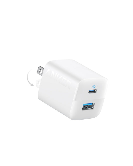 Anker 33W 2-Port Compact USB Charger Block, Foldable Type C Charger
