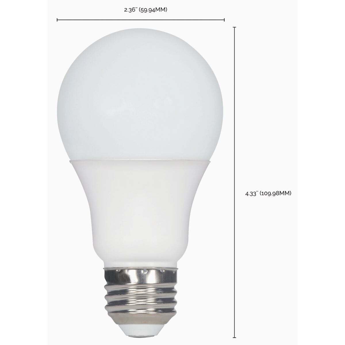 Satco S9596 Multi-Directional Led A19 4-Pack (9A19/LED/2700K/120V/4Pk)
