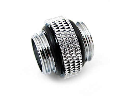 XSPC G1/4" 5mm Male to Male Fitting, Chrome, 4-Pack