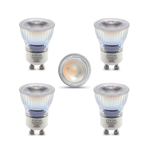 JSVSAL MR11 GU10 LED Light Bulbs,Dimmable,Daylight White, AC120V,3W,4 Pack