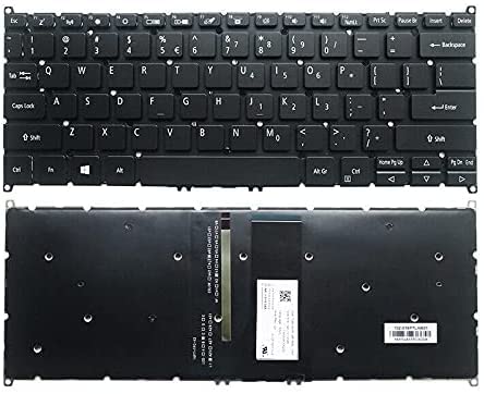 New US Black English Backlit Laptop Keyboard (Without palmrest) for Acer Spin SP314-21 SP314-21-R56W SP314-21N SP314-21N-R6RK 314-54N N19W2 Light