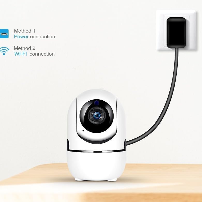 FANTIA Indoor Surveillance Camera, Indoor Surveillance Camera, WiFi Camera, Motion Detection, Two-Way Audio, 360° for Babies/Pets