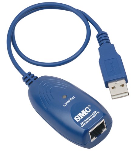 SMC2206USB/ETH EZ Connect USB to Dual-Speed Ethernet Converter, Burst Transfer, Self Powered, Includes USB Cable