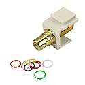 Skywalker Construct Pro F-Connector to RCA Keystone Jack w/ 8 Color Bands (Lt Almond)