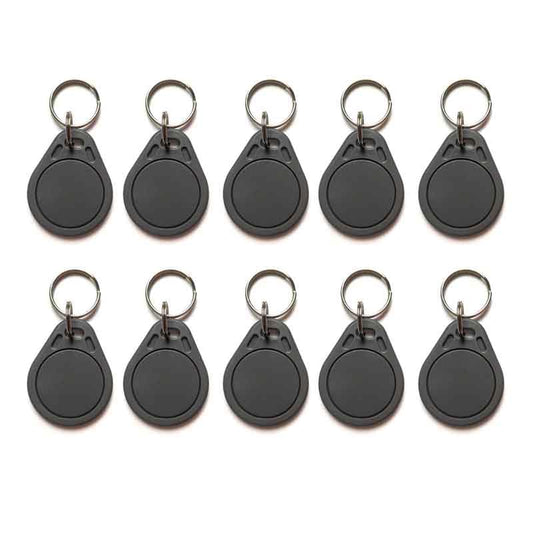 10 PCS ISO14443A 13.56MHZ Key Tag M1 Classic 1K S50 Keychain Grey Color,Read Only