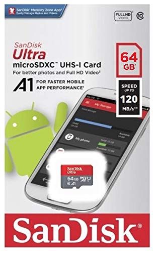 SanDisk 64GB Ultra Micro SD Card for Samsung Tablet Works with Tab S7, Tab S6 Lite, Tab A 8.0 (2019) (SDSQUA4-064G-GN6MN) Bundle with (1) Everything