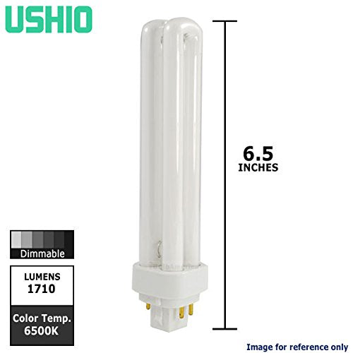 Ushio BC8866 3000238 - CF26DD/E/865-26W CFL Light Bulb - 4 Pin G24q-3 Base - 6500K - Compact Fluorescent Bulb
