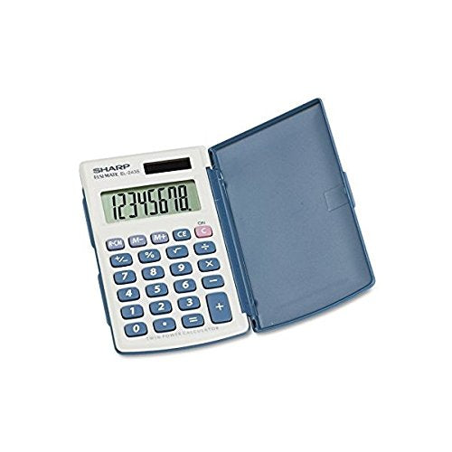 EL243SB Sharp EL243SB Handheld Calculator - 8 Digit(s) - LCD - Battery/Solar Powered - 2.5" x 4.5" x 0.5" - White, Blue - 1 Each