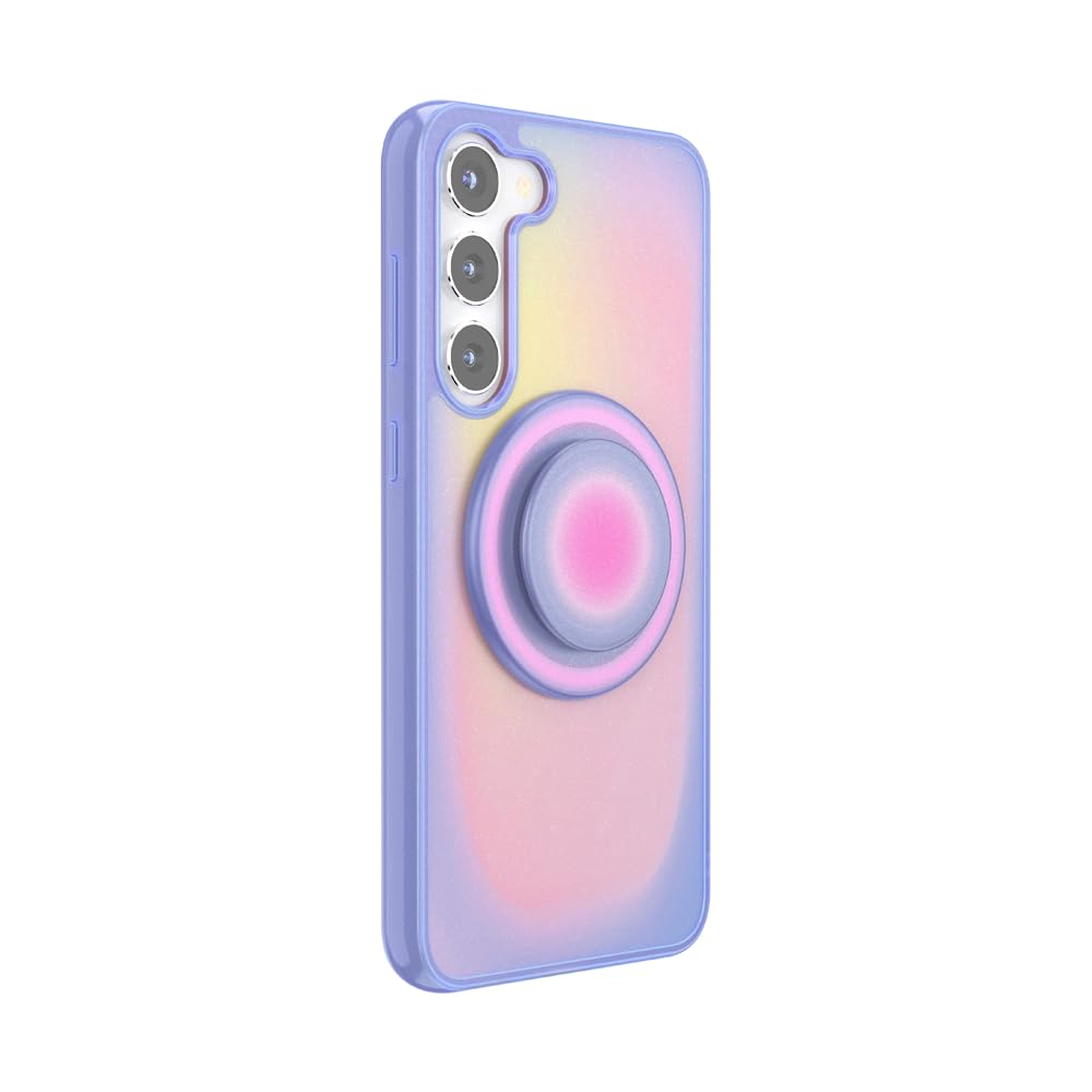 PopSockets Samsung Galaxy S23+ Phone Case Compatible with MagSafe, Purple - Aura