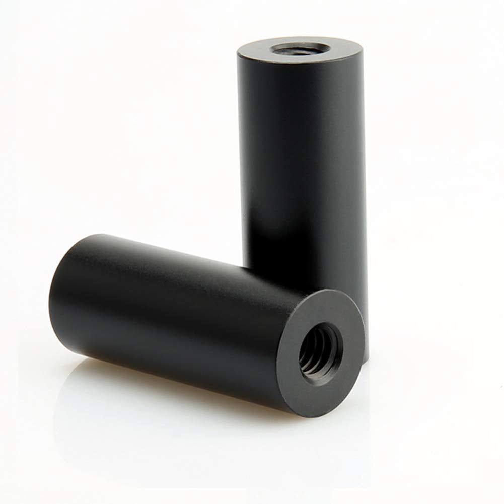 NICEYRIG 1.5 Inch 15mm Micro Rod with 1/4 Female Threads, Black Oxided Aluminum Alloy Camera Rod [Pack of 2] - 026