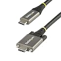 StarTech.com 20" (50cm) Side Screw Locking USB C Cable 10Gbps - USB 3.2 Gen 2 Type-C Cable - 100W (5A) Power Delivery Charging, DP Alt Mode - Dual