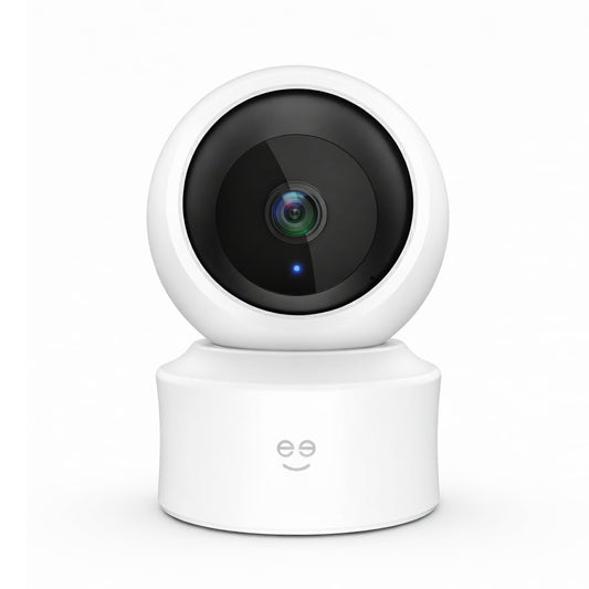 Geeni Scope Ultra 2K 360° Smart Indoor Camera, 1440p HD Auto-Tracking, Dual Band WiFi 2.4GHz 5GHz, Alexa & App Control, Wall Mountable, White