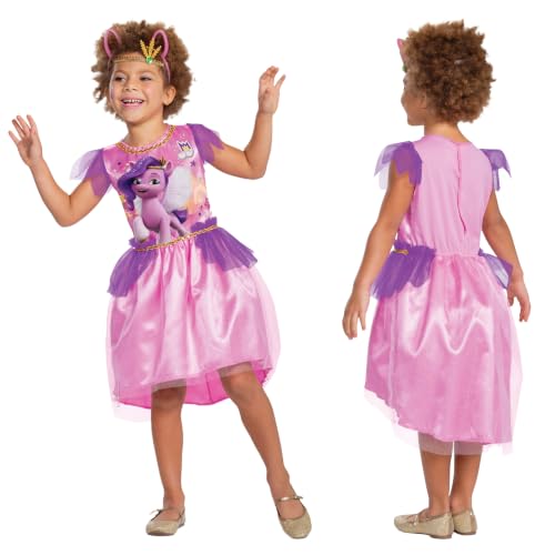 Pipp Petals Costume for Girls, Official My Little Pony Tutu Dress Character Outfit, Kids Size Extra Small (3T-4T)