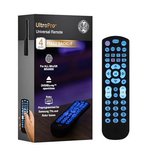 GE Backlit Buttons Universal Remote Control, Samsung TV Remote Control Replacement, Samsung Remote Control for Smart TV, Roku Remote Replacement
