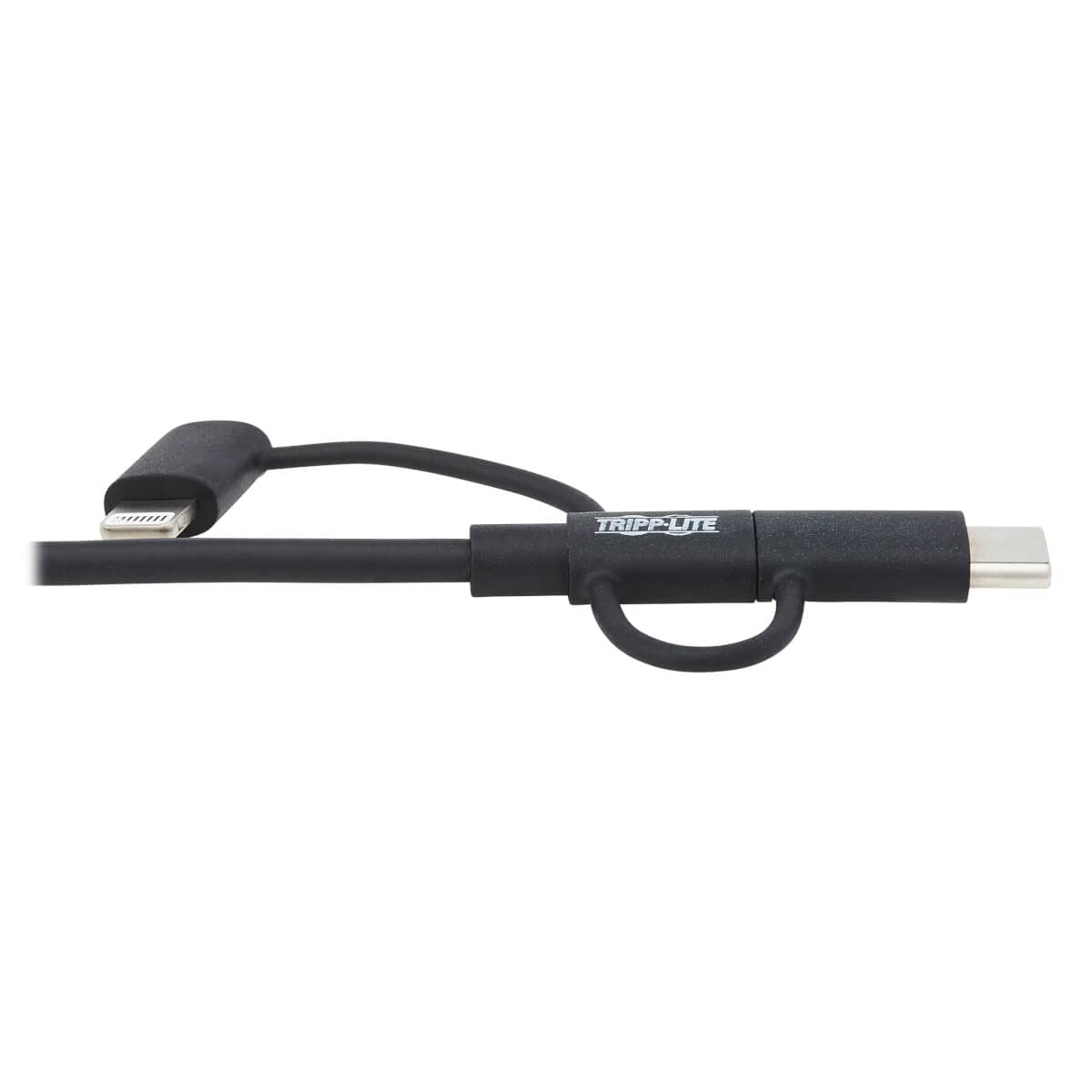 TRIPP LITE 3 in 1 Multi Charging USB Cable, USB-A to Lightning, USB Micro B, and USB-C Universal All in One Charger Cable, Sync and Charge Cord, 6 ft