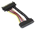 22 Pin Male to 22 Pin Female SATA III Extension Cable 5 Inches