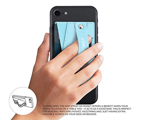 Monet Wallet Phone Grip Kickstand, Baby Blue