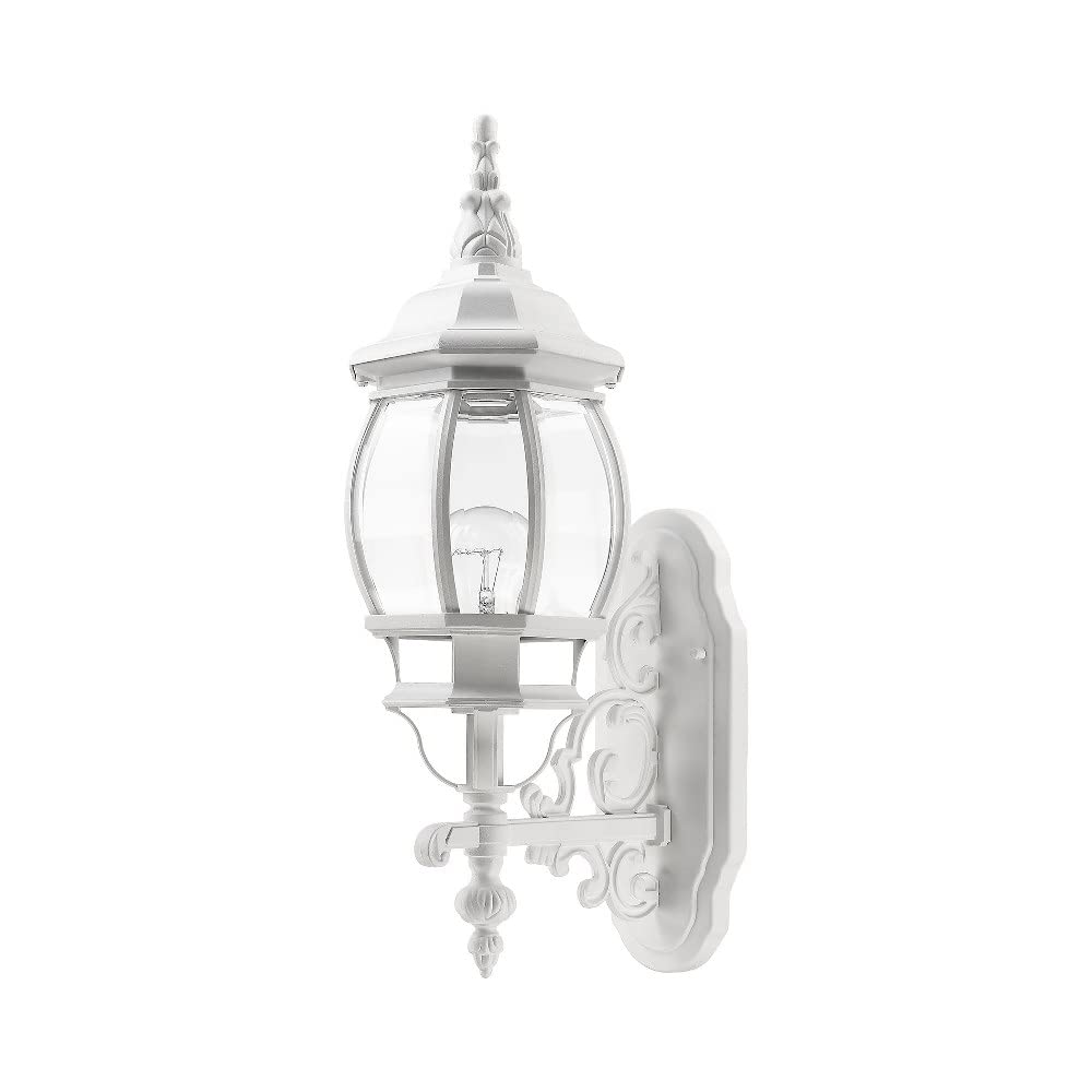 Livex Lighting 7520-04 Outdoor Wall Lantern with Clear Beveled Glass Shades, Black, 21" x 7" x 21"
