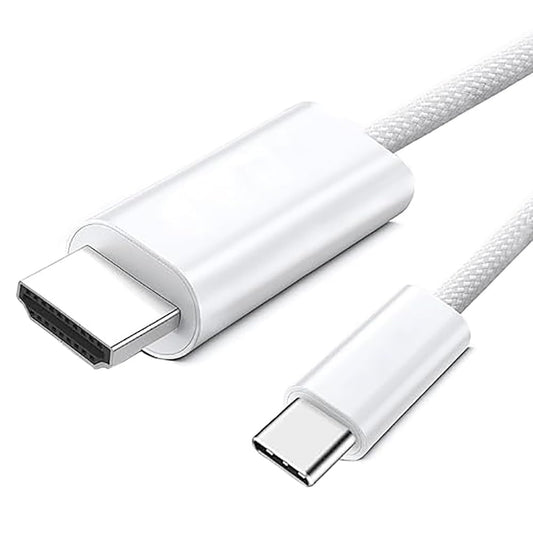 sartyee 4K@60Hz USB C to HDMI Cable 6FT, 1080P High-Speed Type C to HDTV Adapter, Compatible with Thunderbolt 4/3, iPhone 15/ Pro, Pad, MacBook/Pro