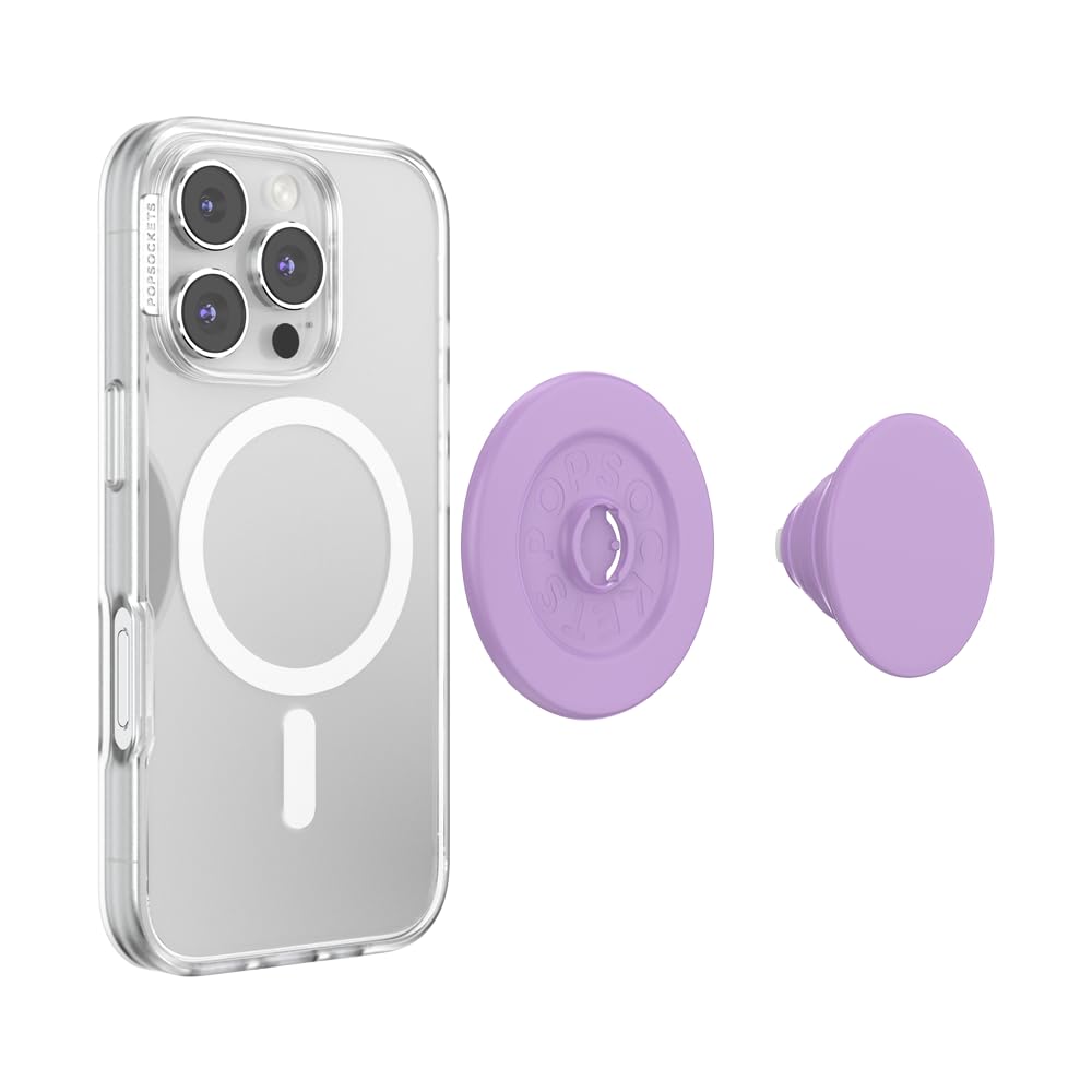 PopSockets Phone Grip for MagSafe, Magnetic Holder, Phone Stand, Purple - Wisteria