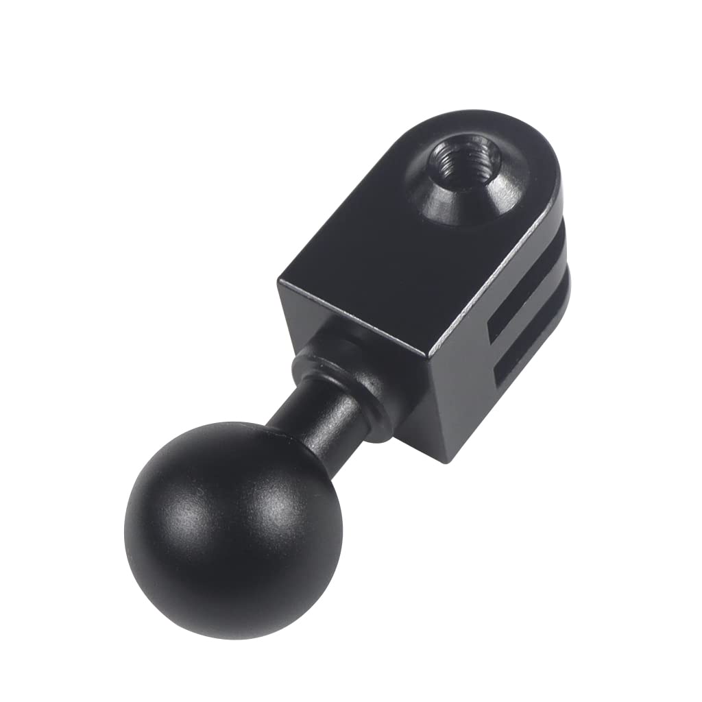 NovelGoal Aluminum 17mm Ball Head Adapter Clip Compatible with Go-pro Hero 11 10 Camera Accessories Phone Holder Car Recording Bracket