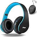 ZIHNIC Bluetooth Headphones Over-Ear, Foldable Wireless and Wired Stereo Headset Micro SD/TF, FM for Cell Phone,PC,Soft Earmuffs &Light Weight…