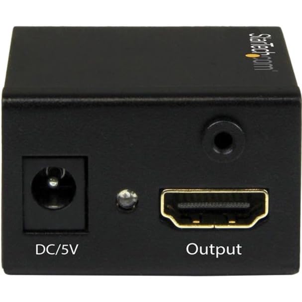StarTech.com 115 ft/35 m HDMI Signal Booster - 1080p Signal Repeater - HDMI Inline Amplifier & Extender - 7.1 Audio Support (HDBOOST), Black