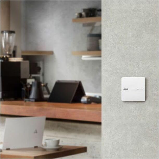 ASUS ExpertWiFi EBA63 AX3000 Dual-Band WiFi 6 (802.11ax) PoE Access Point, Support up to 5 SSIDs and VLAN, Self-Defined Network, Support PoE & PoE+