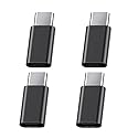 Replacement for Samsung Galaxy S22 S21 S20 S10 S8 Plus USB C Adapter (4-Pack), Micro USB to USB Type C Fast Charging Connector