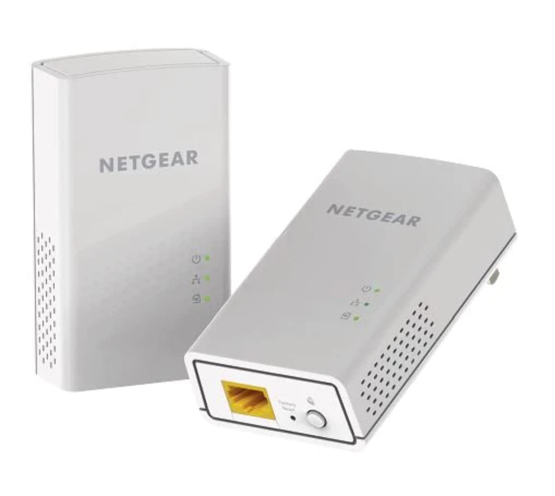 NETGEAR PL1000 Powerline Network Adapter Kit with Gigabit Ethernet Port and High-Speed Wired Connectivity - Renewed
