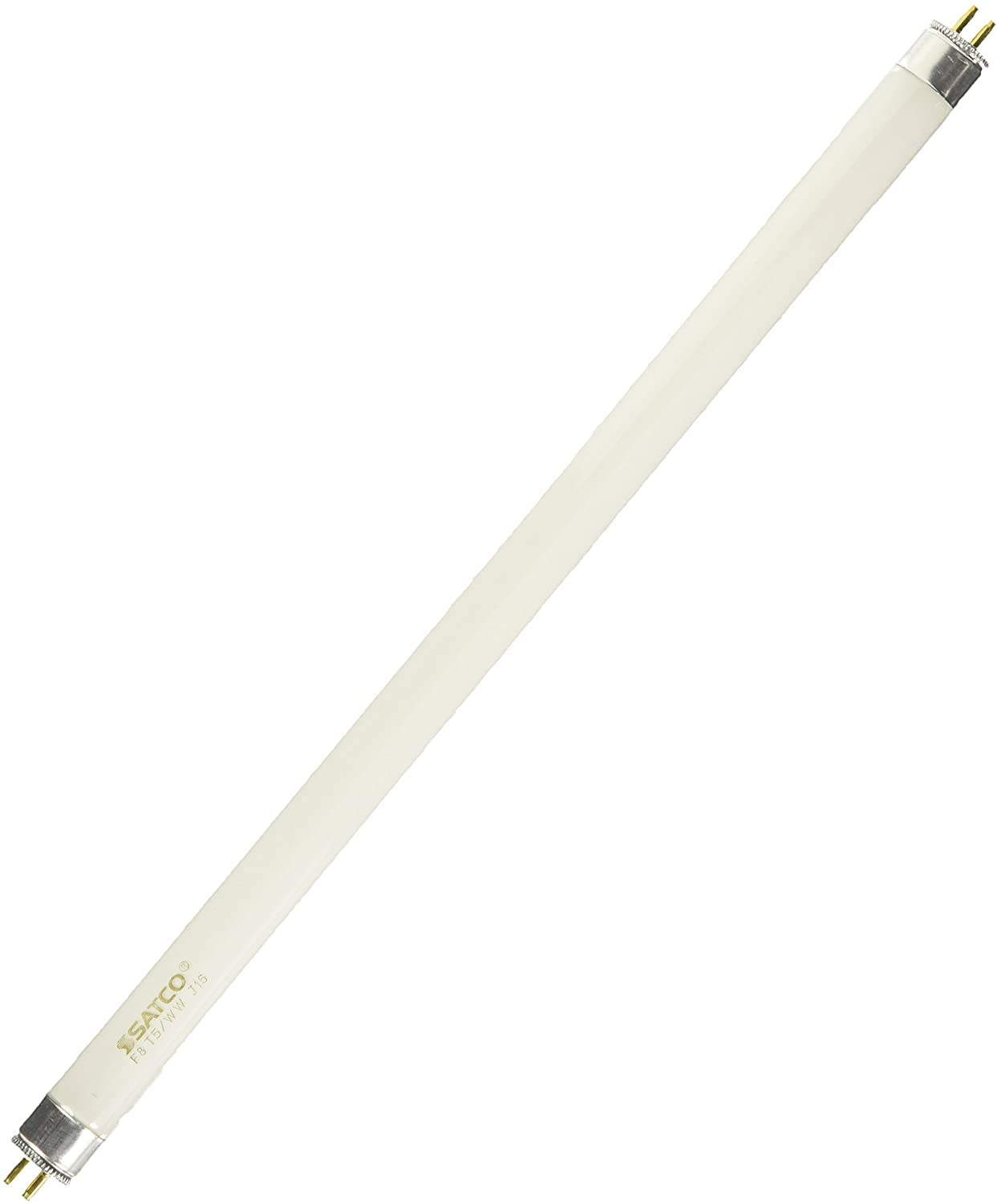 Satco S1905 3000K 8-Watt Mini Bi Pin T5 Preheat Lamp, Warm White