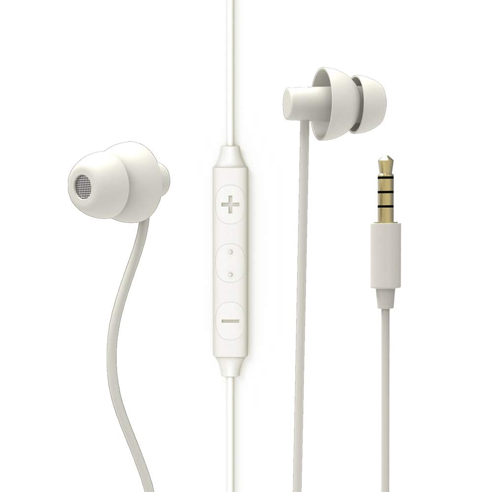 MAXROCK Sleep Earbuds, Ultra-Soft Comfortable Noise Isolating Earplugs Workout Headphones in-Ear Earphones w/Mic & Volume Control - Perfect for Side…