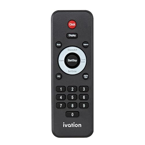 Replacement Remote Control for IVATION Large Timer Digital LED Clock - Only Compatible with Select Ivation Clocks (Not Universal)