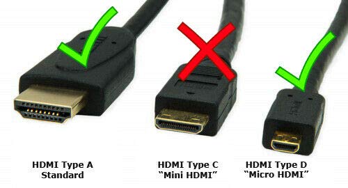 LoveRPi MicroHDMI to HDMI Male to Male Cable with 4K60 UHD 18Gbps Ethernet 3D Audio Return (2 Pack, 1M)