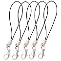 KCKEYS 30x Black Lobster Clasp Lanyard Strings, Braided Replacement Cords for Keychains, Phone Charms, Pendant, DIY Crafts & Jewelry Making