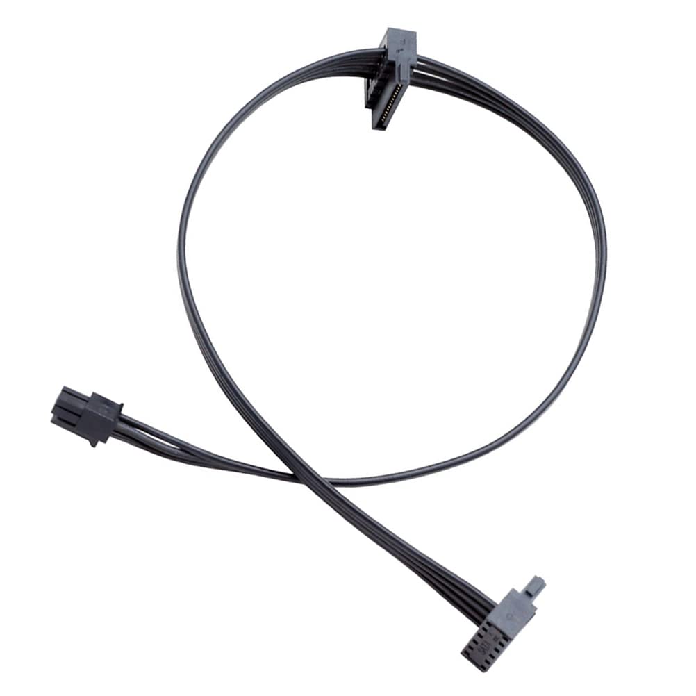 Furlet 5mm ATX Mini 4 Pin to 2 SATA HDD Power Cable Daisy Chain Power Compatible with Lenovo Ideacentre 510S,Thinkstation P330,IdeaCentre