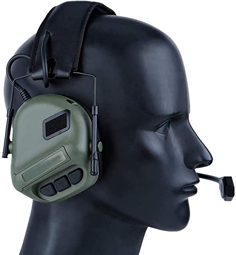 ATAIRSOFT Tactical Headset Wargame Airsoft Hunting Headphone Without Noise Cancellation Function (OD Green)