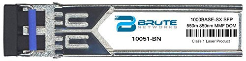 Brute Networks 10051-BN - 1000BASE-SX 300m MMF 850nm SFP Transceiver (Compatible with OEM PN# 10051)