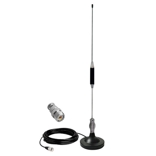 ZWEHKD 27MHz Mobile CB Radio Antenna Full Kit Heavy Duty Vehicle Magnetic Mount CB Antenna PL259 & BNC Male Connector Universal Fit Car Truck SUV
