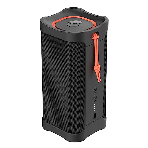 Skullcandy Terrain XL Wireless Bluetooth Speaker - IPX7 Waterproof Portable Speaker, 18 Hour Battery, Nylon Wrist Wrap, True Wireless Stereo (Black)