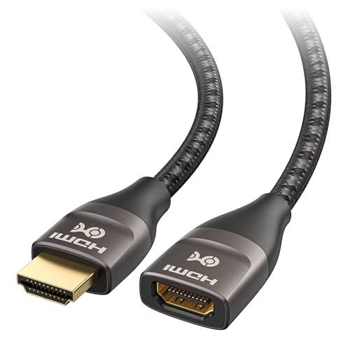 Cable Matters 48Gbps Ultra HD 8K HDMI Extension Cable - 3.3ft / 1m, Supports [8K@60Hz / 4K@240Hz with HDR], HDMI Male to Female Extender Cable