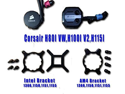for Corsair Hydro Water Series for H80I VW,H100I V2,H115I for NZXT Kraken X53 240mm for Intel 1366 1150 1151 1155 Socket Compatible INTELB_X
