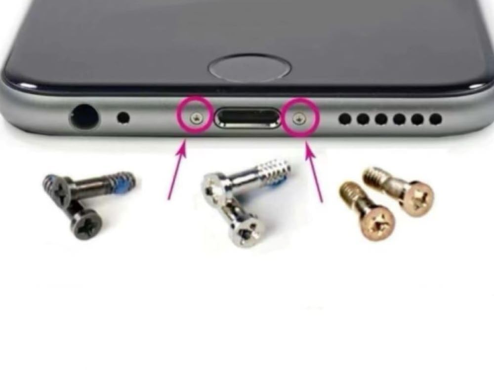 10x Bottom Screws Replacement for iPhone 14/13pro max13/12 Pro Max / 12 Pro / 12/11 Pro Max / 11 Pro / 11 / XS Max/XR/X (with 4 Screwdrivers) (Deep