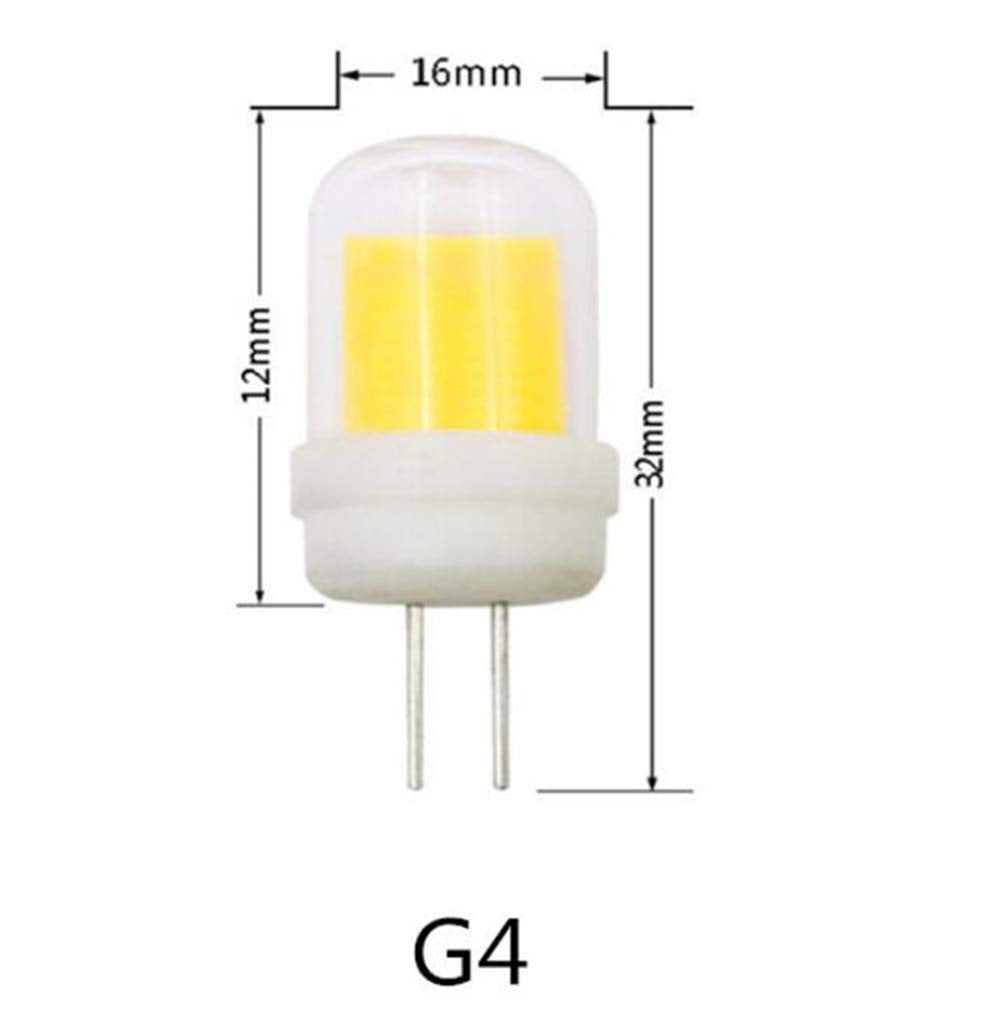 G4 LED Bulbs G4 Bin-pin Base Dimmable 2.5W(Equivalent to 20W Halogen Bulbs Replacement)110V Warm White 3000K LED Corn Light Bulbs,Ceramic Base,1Pcs